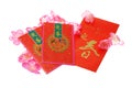 Chinese New Year red packets with plum blossom