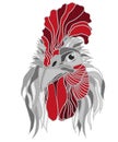 Chinese new year 2017, rooster head Royalty Free Stock Photo