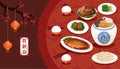 Chinese New Year\'s Eve New Year\'s Eve Dinner, New Year\'s Eve Food, Banquet Cuisine, Chinese Food