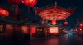chinese new year scene, chinese new year at the night, chinnese christmas