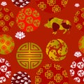 Chinese New Year Seamless Patern Royalty Free Stock Photo