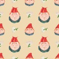 Chinese new year seamless pattern Funny teen pigs and steamed dumplings