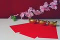 Chinese New Year Spring festival decorations a red background Royalty Free Stock Photo