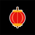 chinese new year stickers. The red lanterns are usually used to decorate the Chinese New Year Royalty Free Stock Photo