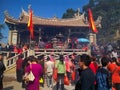 Chinese New Year temple fair, pray for friends and family. Go to a temple to pray