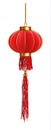 Chinese New Year. Three red Chinese lanterns on a white background. Highly realistic illustration Royalty Free Stock Photo