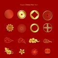 Chinese new year typographical background design