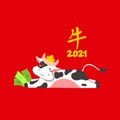 Chinese new year of white ox