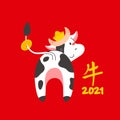 Chinese new year of white ox