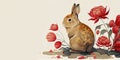 Chinese new year 2023 year of rabbit zodiac banner
