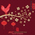 2017 Chinese New Year,Year Of The Rooster.Chinese New Year