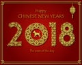 Chinese new years 2018 background template