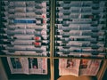 Chinese newspapers in a library