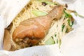 Chinese noodle roast chicken