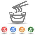 Chinese noodle vector icon in simple style Royalty Free Stock Photo