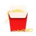 Chinese noodles in fast-food meal box