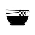 Chinese noodles icon, Vietnamese pho vector illustration