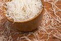 Chinese Noodles. Rice vermicelli Pasta into a bowl Royalty Free Stock Photo