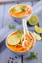 Chinese noodles spicey soup