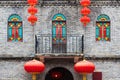 Chinese old style building facade Royalty Free Stock Photo