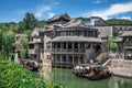 Chinese Old-Style Traditional House near the Canal