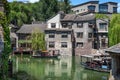 Chinese Old-Style Traditional House near the Canal