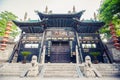 Chinese old temple with colorful roof Royalty Free Stock Photo