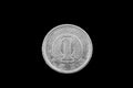 Chinese One Jiao Coin Isolated On Black Royalty Free Stock Photo