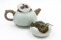 Chinese Oolong Green tea Tie Guan Yin with small pot