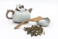 Chinese Oolong Green tea Tie Guan Yin with small pot