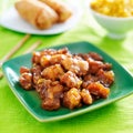 Chinese orange chicken in sauce Royalty Free Stock Photo