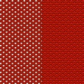 Chinese Oriental Love Red Scallop Seamless Pattern Background Royalty Free Stock Photo