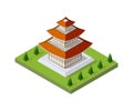 Chinese pagoda building