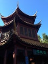 Chinese pagoda building gardens roof