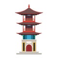 Chinese pagoda, China temple or Japanese building Royalty Free Stock Photo