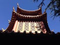 Chinese Pagoda building rooftop sky