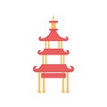 Chinese pagoda oriental element color design