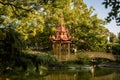 The beautiful Park of Villa Pallavicini, in Genua, Italy. Chines