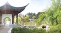 Chinese pagoda by a pond Royalty Free Stock Photo