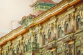 Chinese Pagoda - Tea House on Myasnitskaya Street in Moscow. Fragment of the facade.
