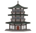 Chinese Pagoda Tower Isolated Royalty Free Stock Photo