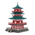 Chinese Pagoda Tower Isolated Royalty Free Stock Photo