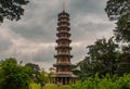 Chinese Pagoda tower in Kew Gardens Royal Botanic Gardens Royalty Free Stock Photo