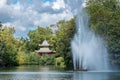 Chinese Pagoda at Victoria Park in Hackney, London Royalty Free Stock Photo