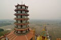 The chinese pagoda. Wat Tham Khao Noi. Tha Muang district. Kanchanaburi. Thailand