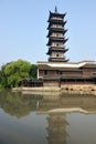 Chinese pagoda in Wuzhen town