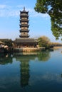 Chinese pagoda in Wuzhen town