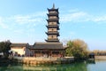 Chinese pagoda in Wuzhen town