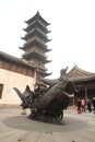 Chinese pagoda in Wuzhen town