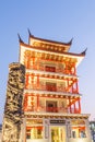 Chinese pagodas tower.